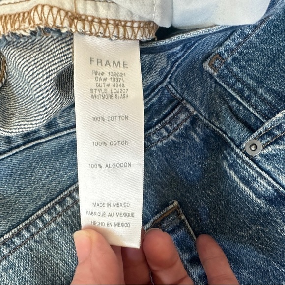 Frame Le Original Straight Distressed Button Fly Jeans 32 - Picture 6 of 8